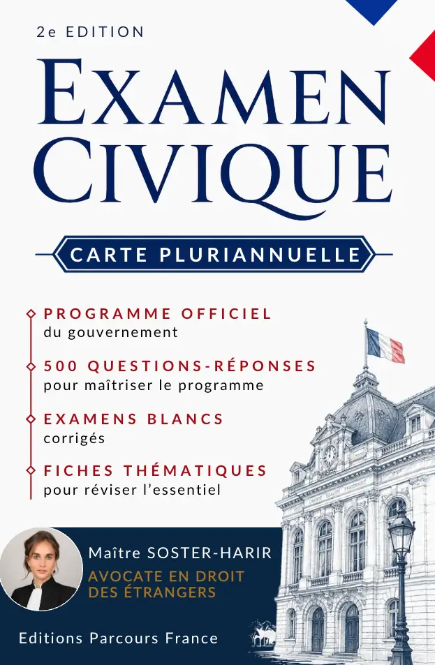 Examen civique - Carte de séjour pluriannuelle, 500 questions-réponses
